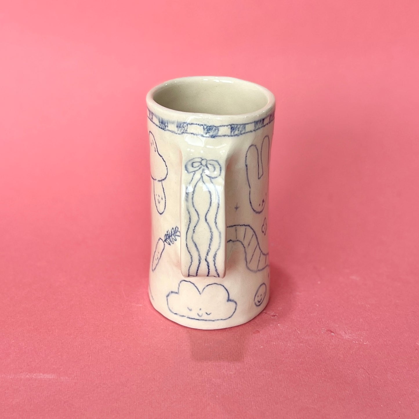 Checkerboard Scribble Mug (SECONDS - not food safe)