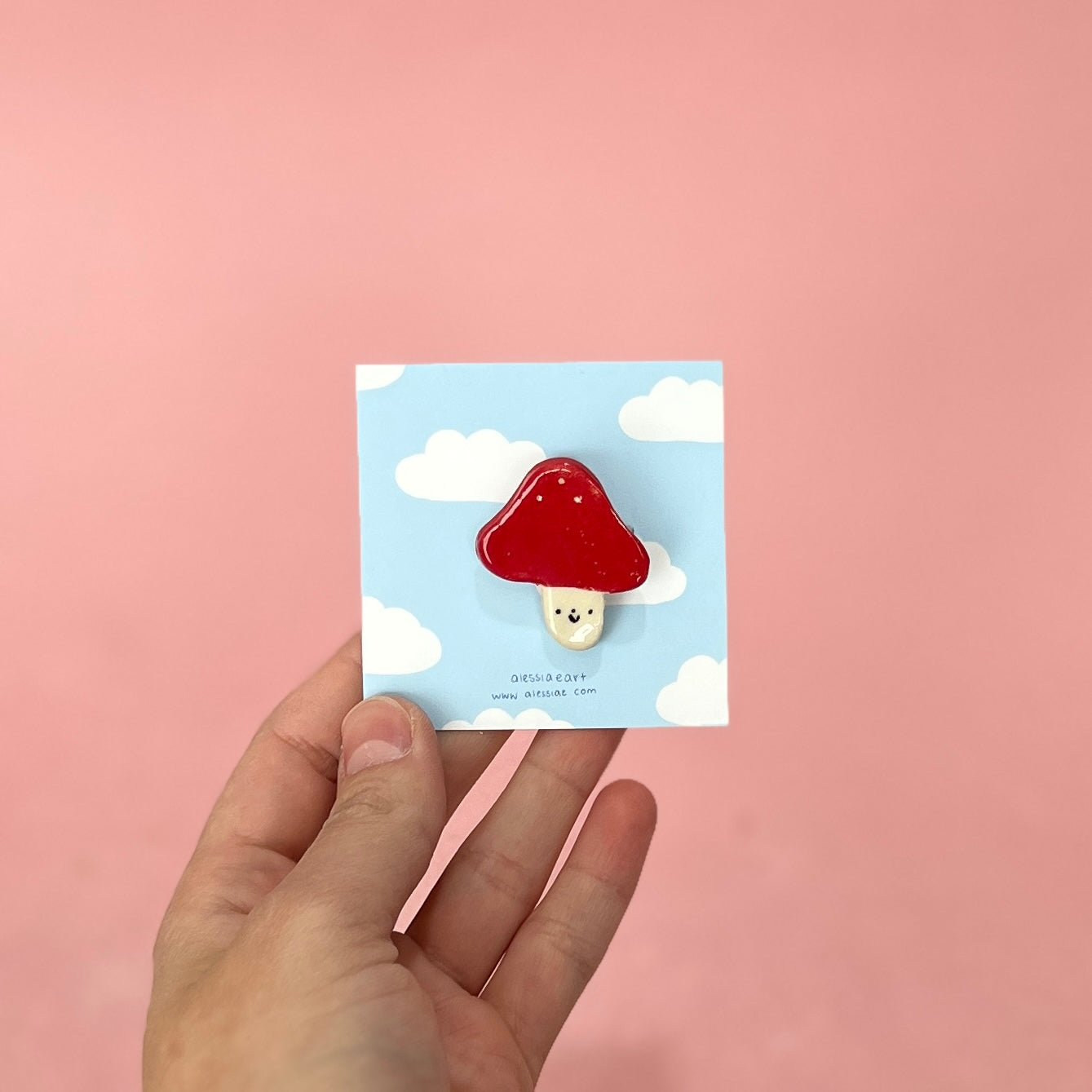 Mushroom Ceramic Pin