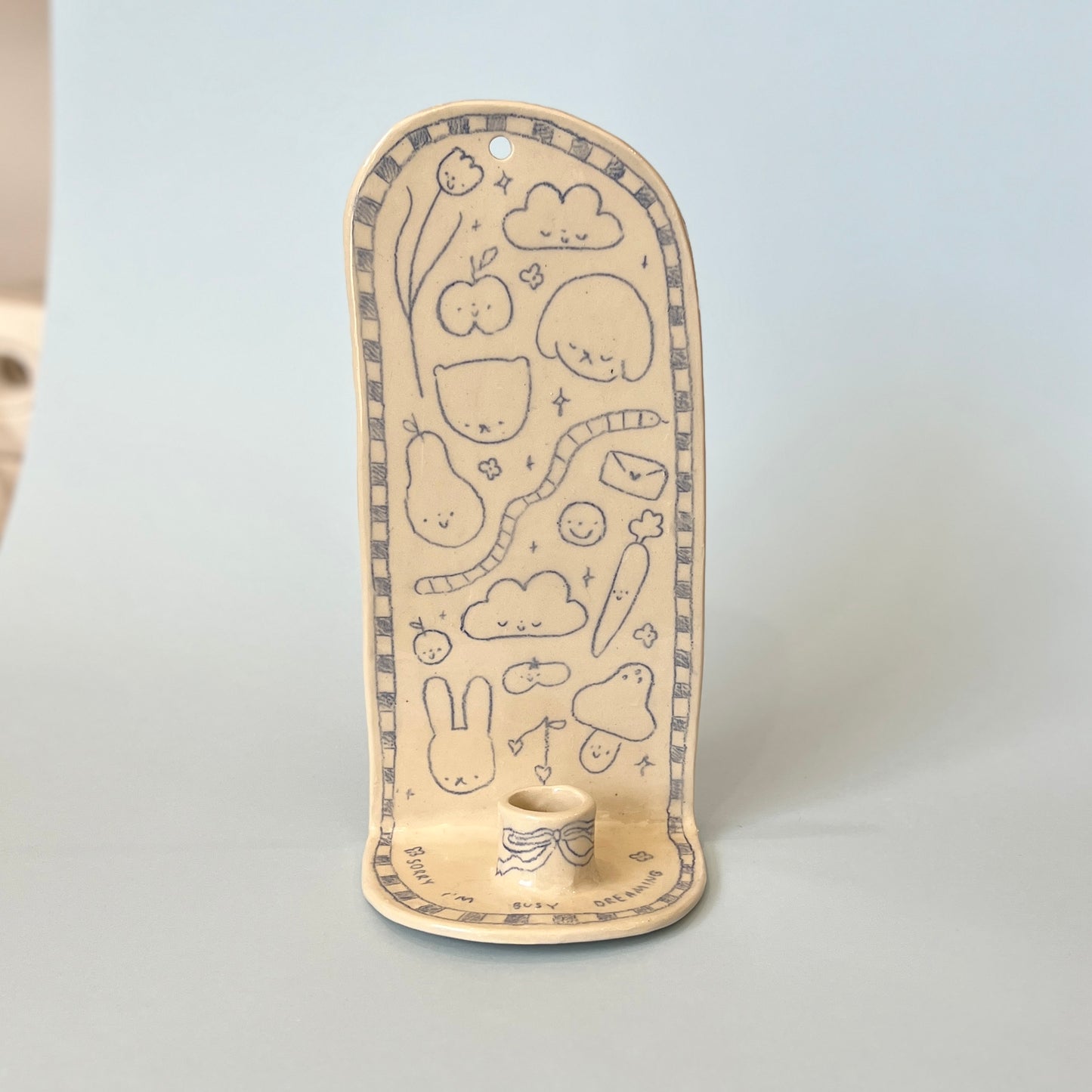 "Sorry I'm Busy Dreaming" Scribble Candle Sconce