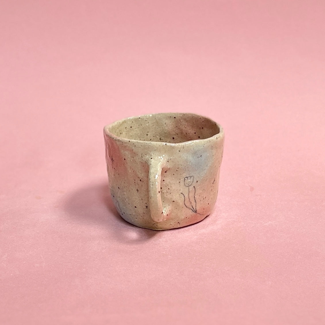 Speckly Bubblegum Scribble Mug