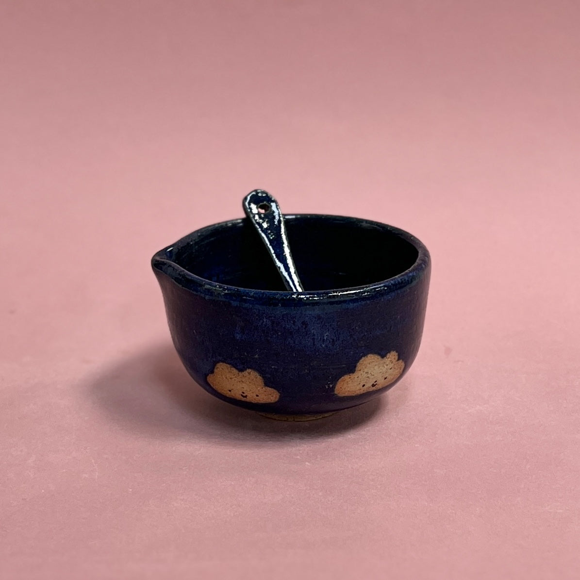 Navy Cloud Matcha Bowl