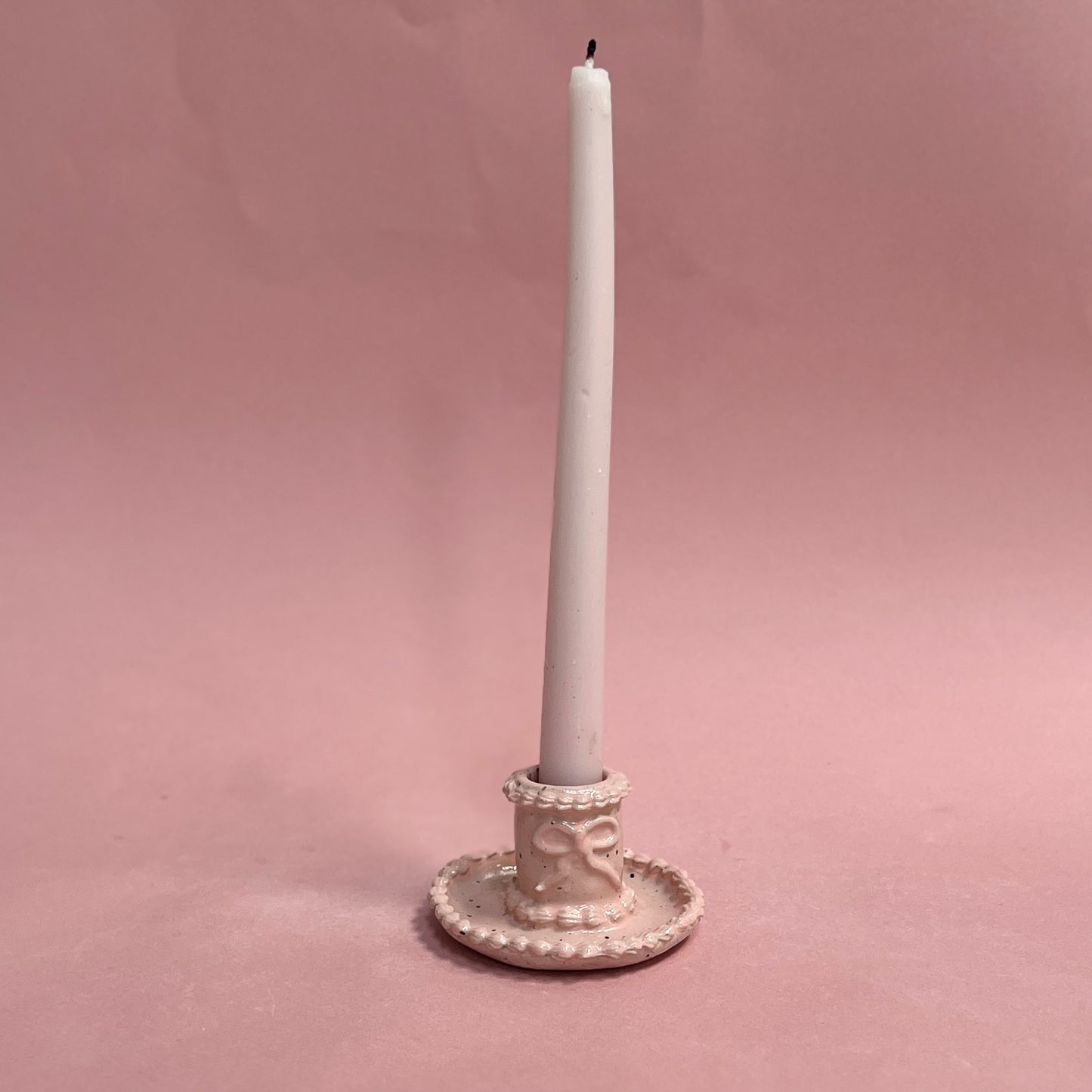 Pink Icing Candlestick Holders