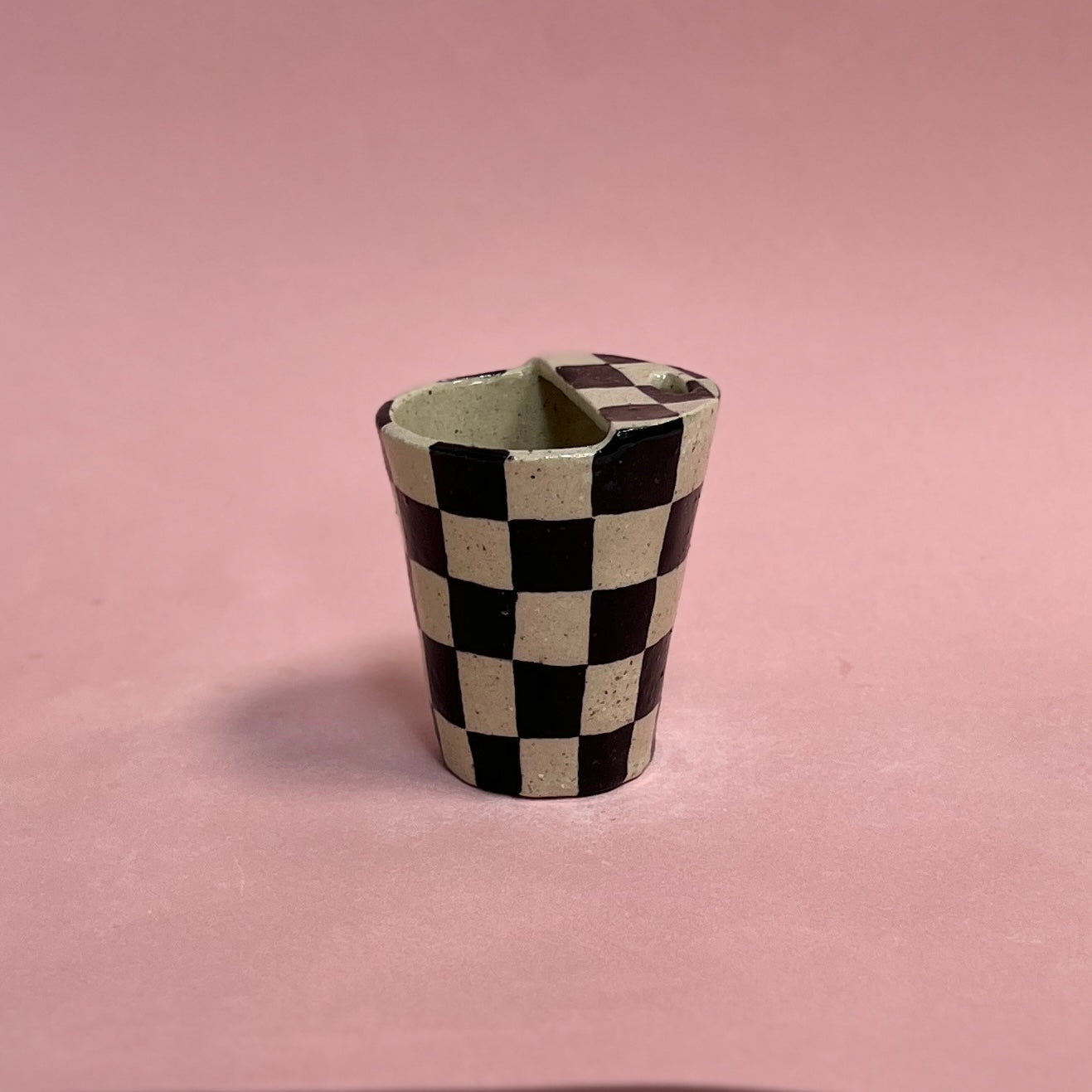 Speckle Black Checkerboard Travel Mug