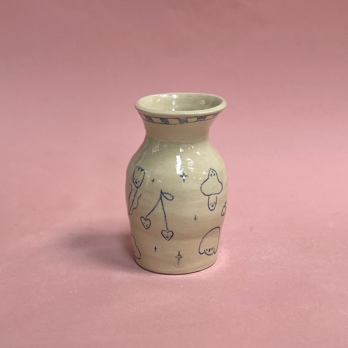 Scribble Wonky Fluted Vase