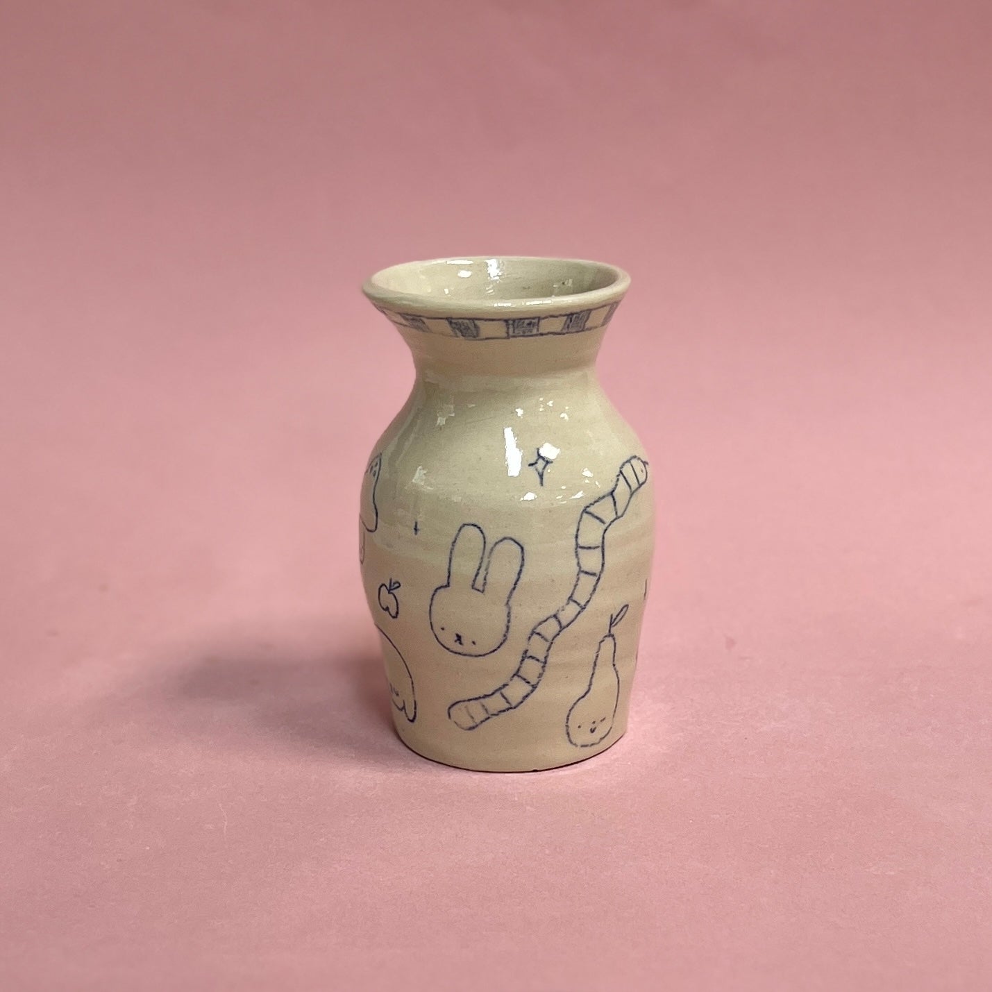 Scribble Wonky Fluted Vase