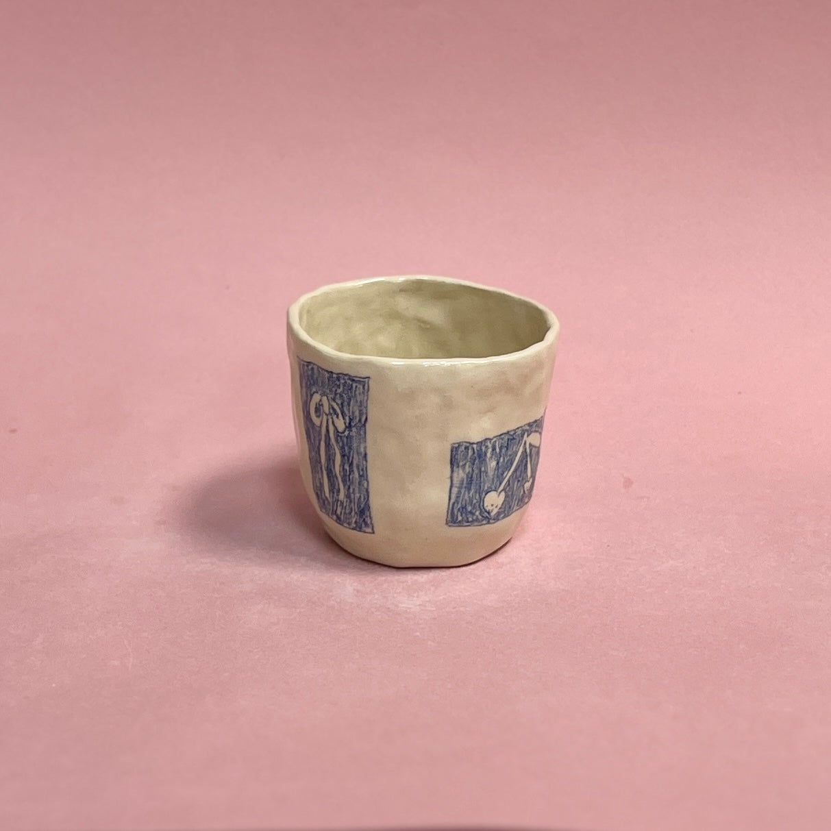 Scribbly Patchwork Pinch Mug
