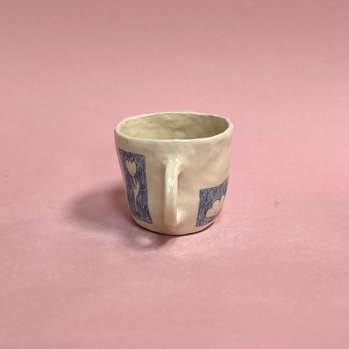 Scribbly Patchwork Pinch Mug