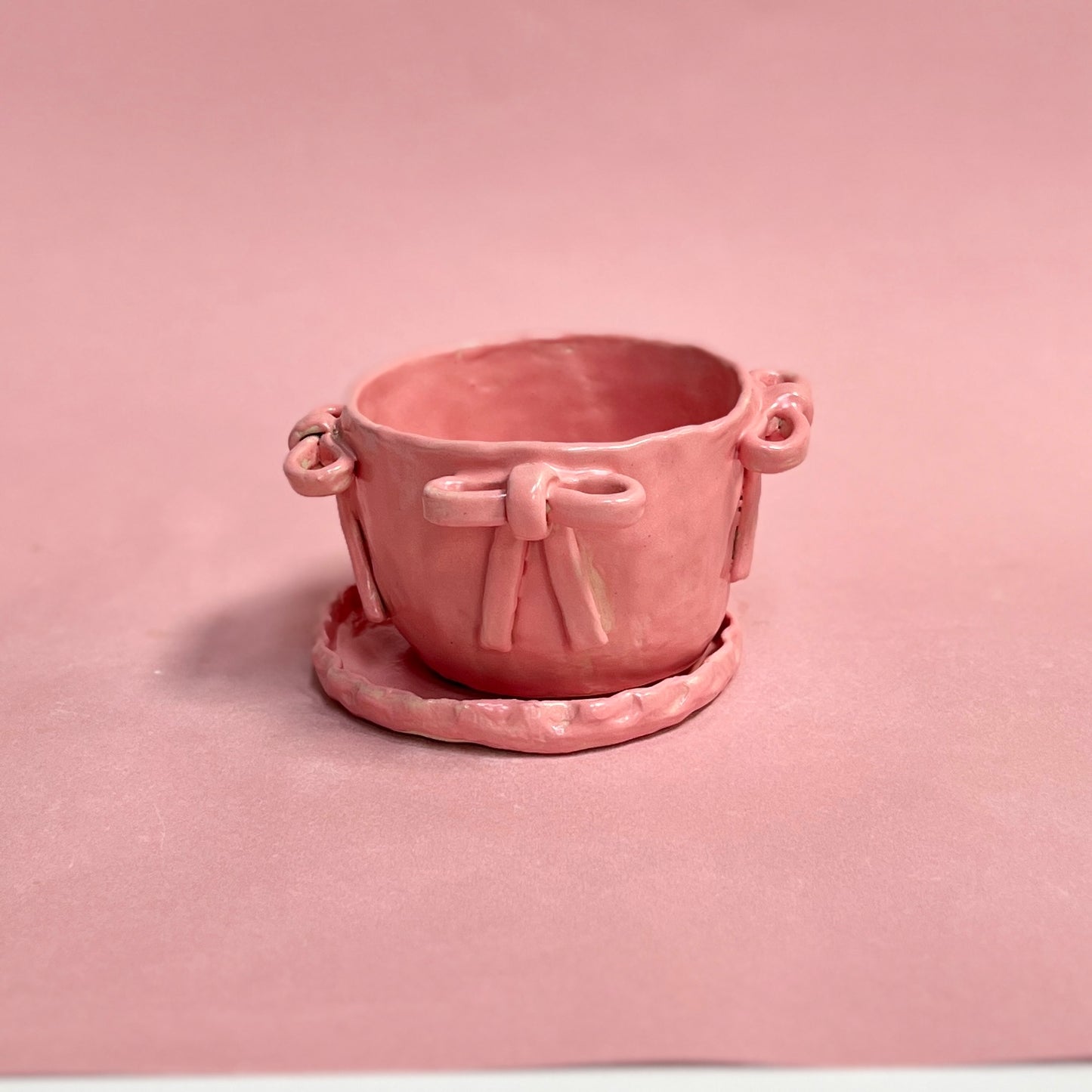 Bows Pink Planter