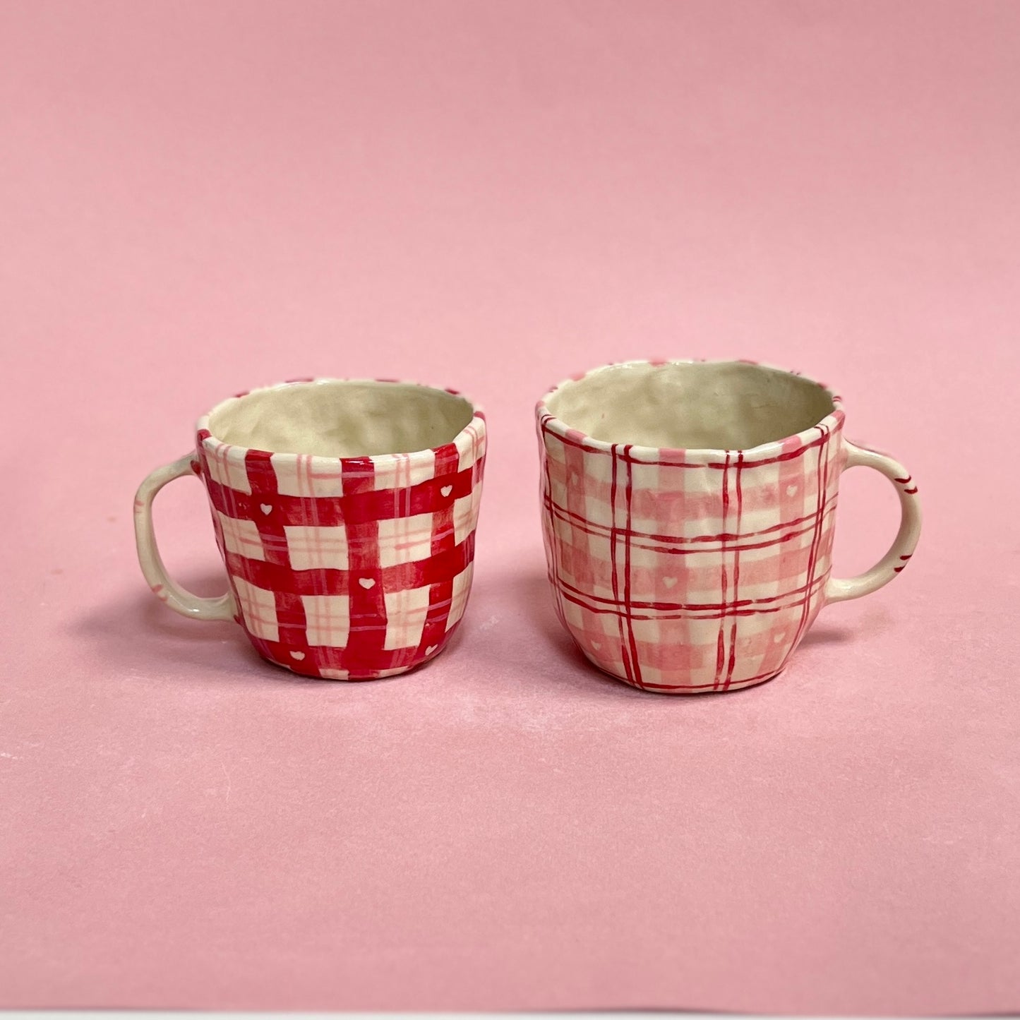 Lovers Gingham Mugs