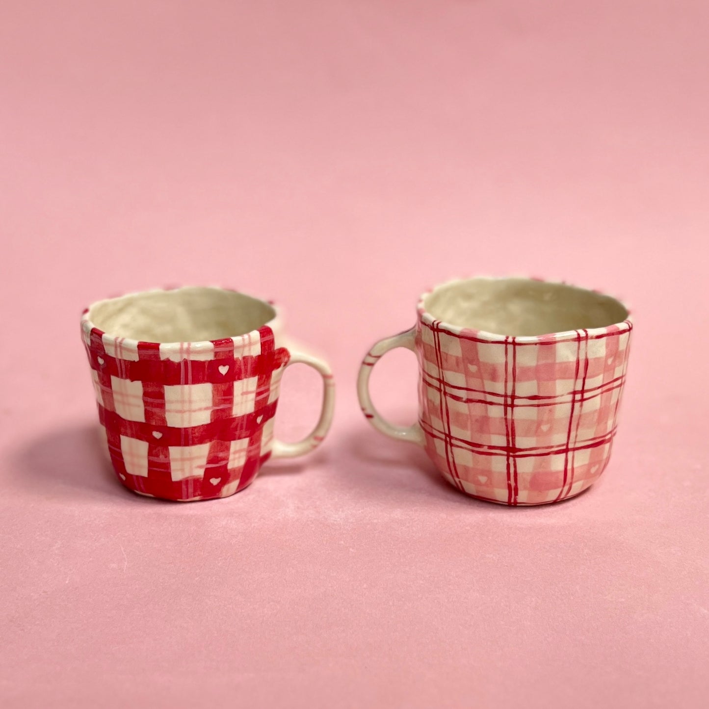 Lovers Gingham Mugs