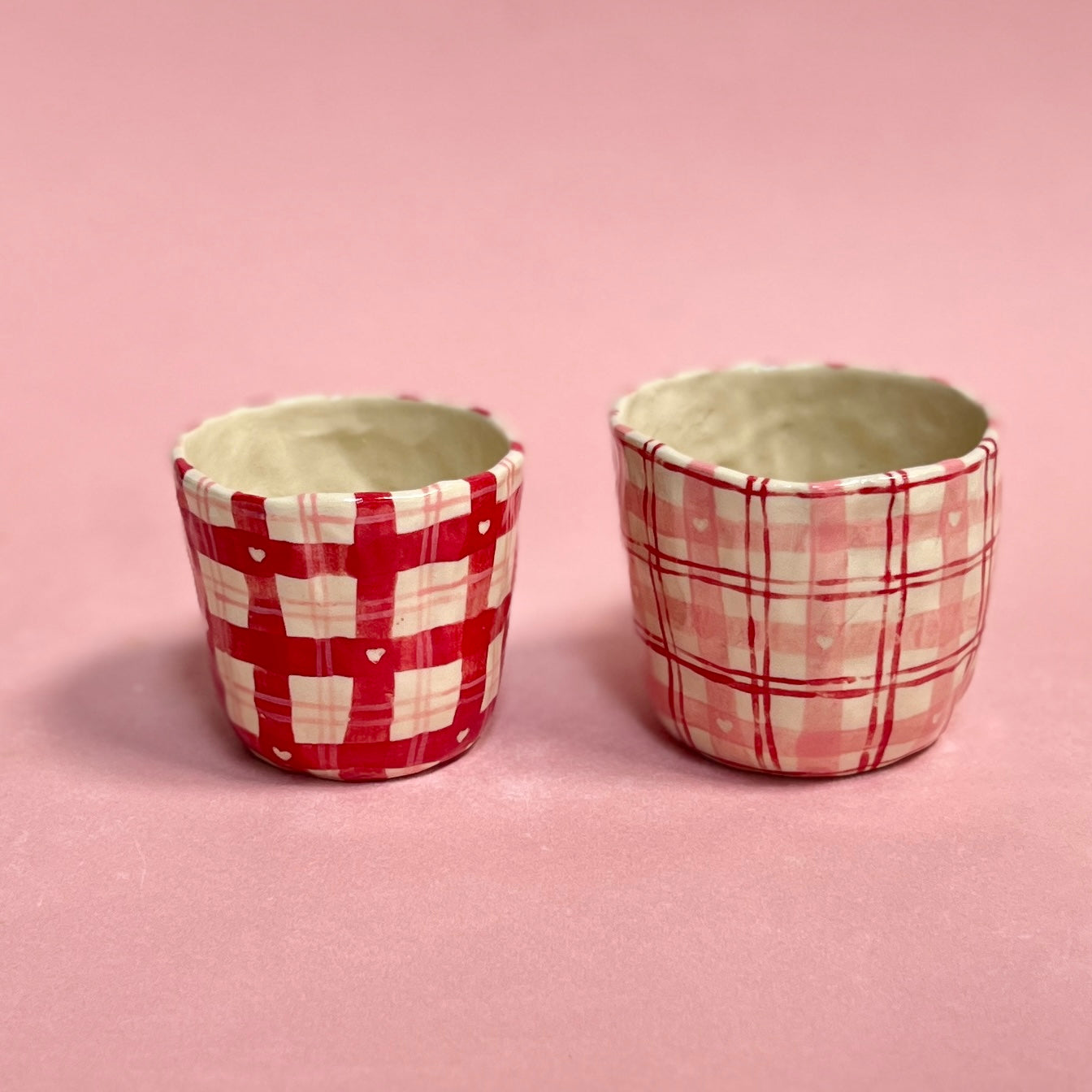 Lovers Gingham Mugs