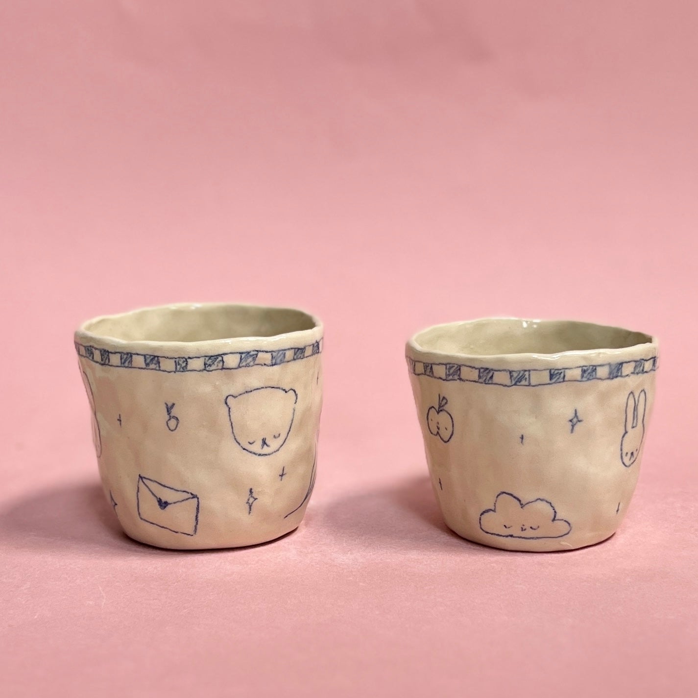 Checker Scribble Mugs