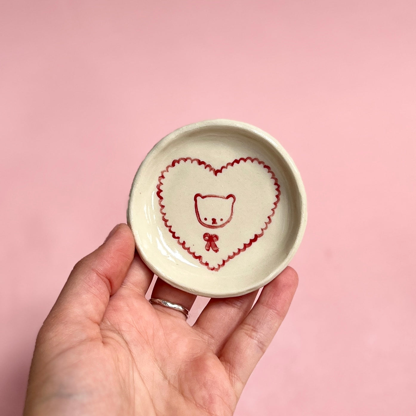 Romantic Bear Trinket Dish