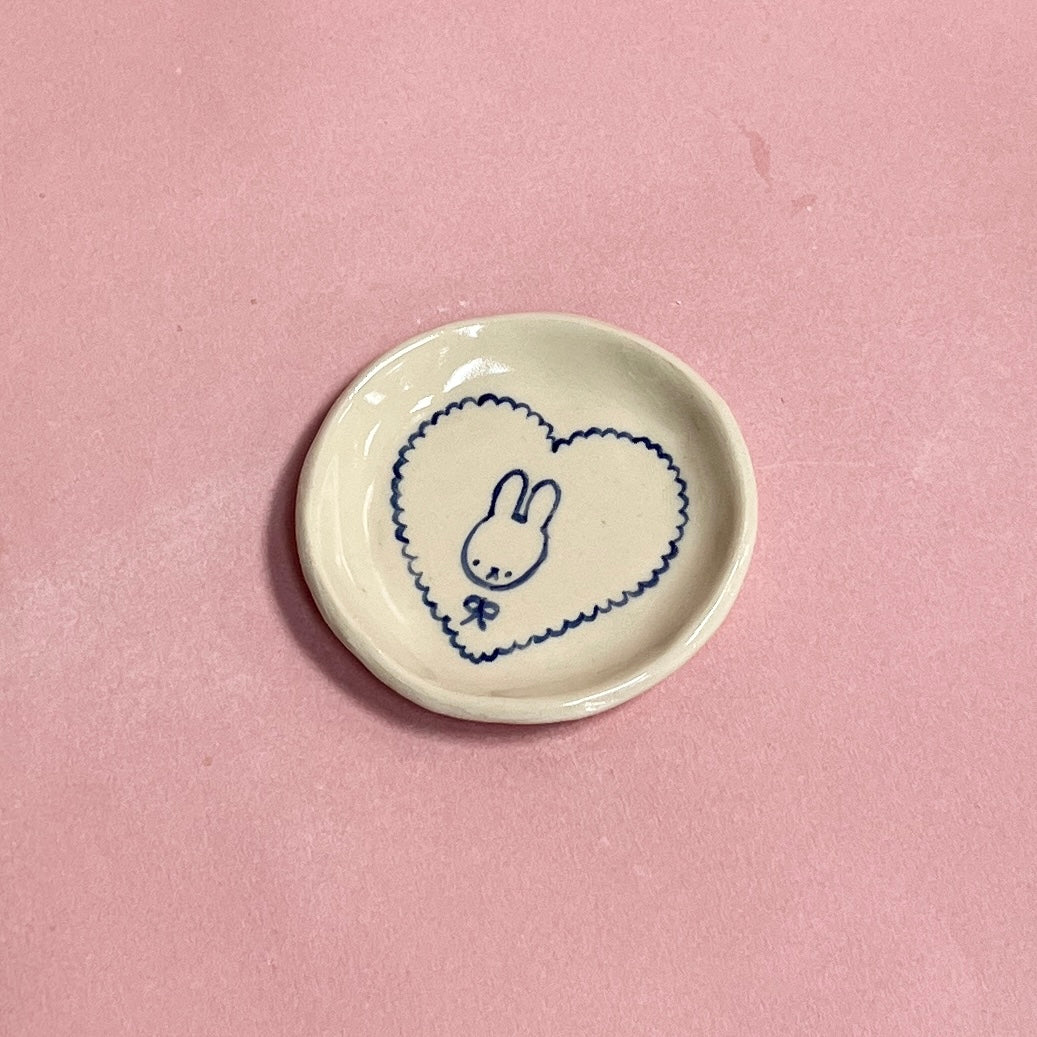 Romantic Bunny Trinket Dish