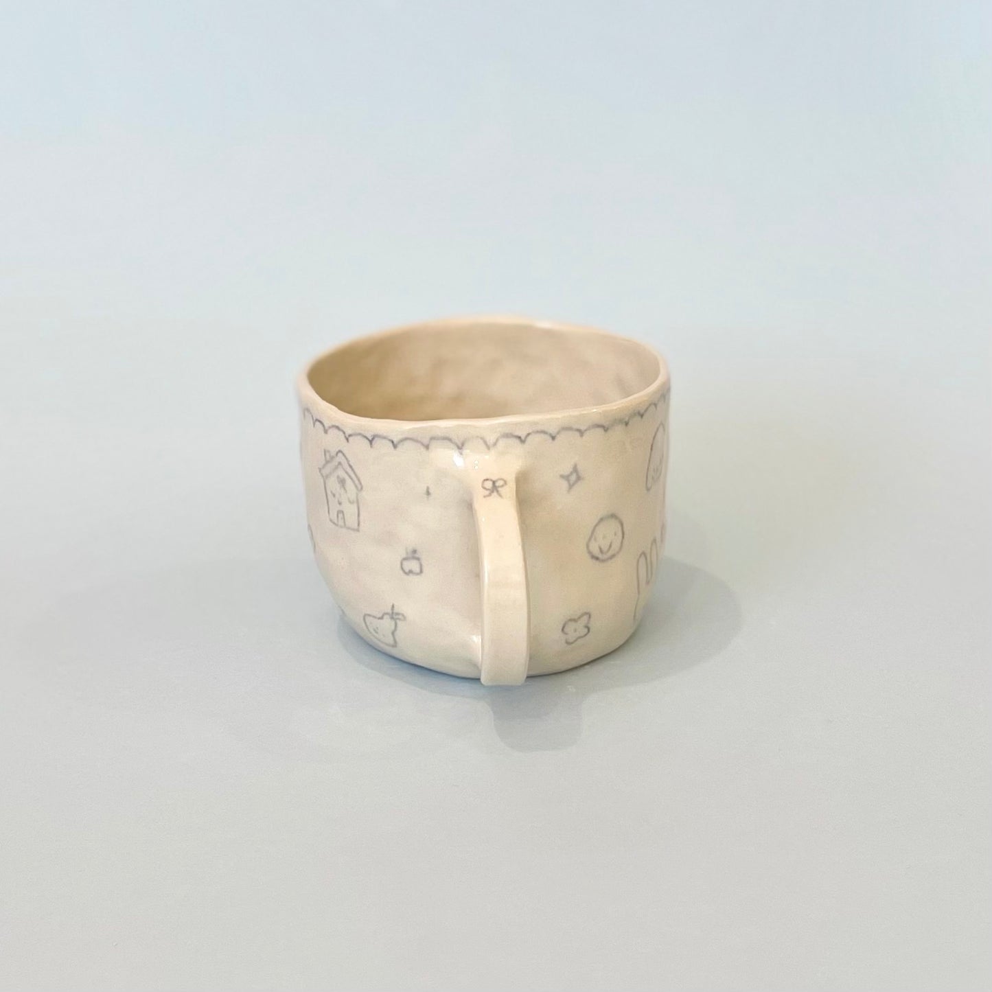 "I'm Busy Dreaming" Blue Scribble Mug