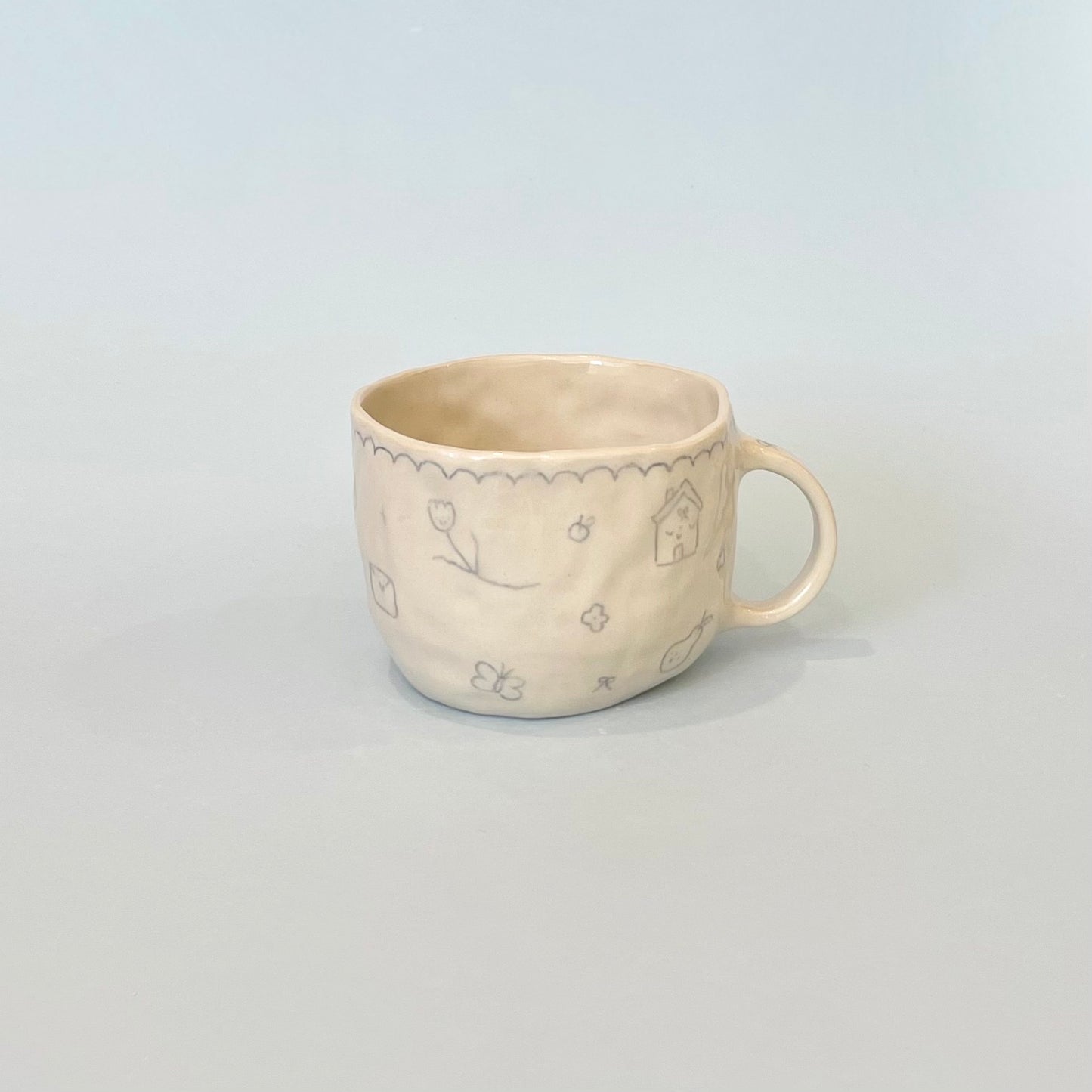 "I'm Busy Dreaming" Blue Scribble Mug