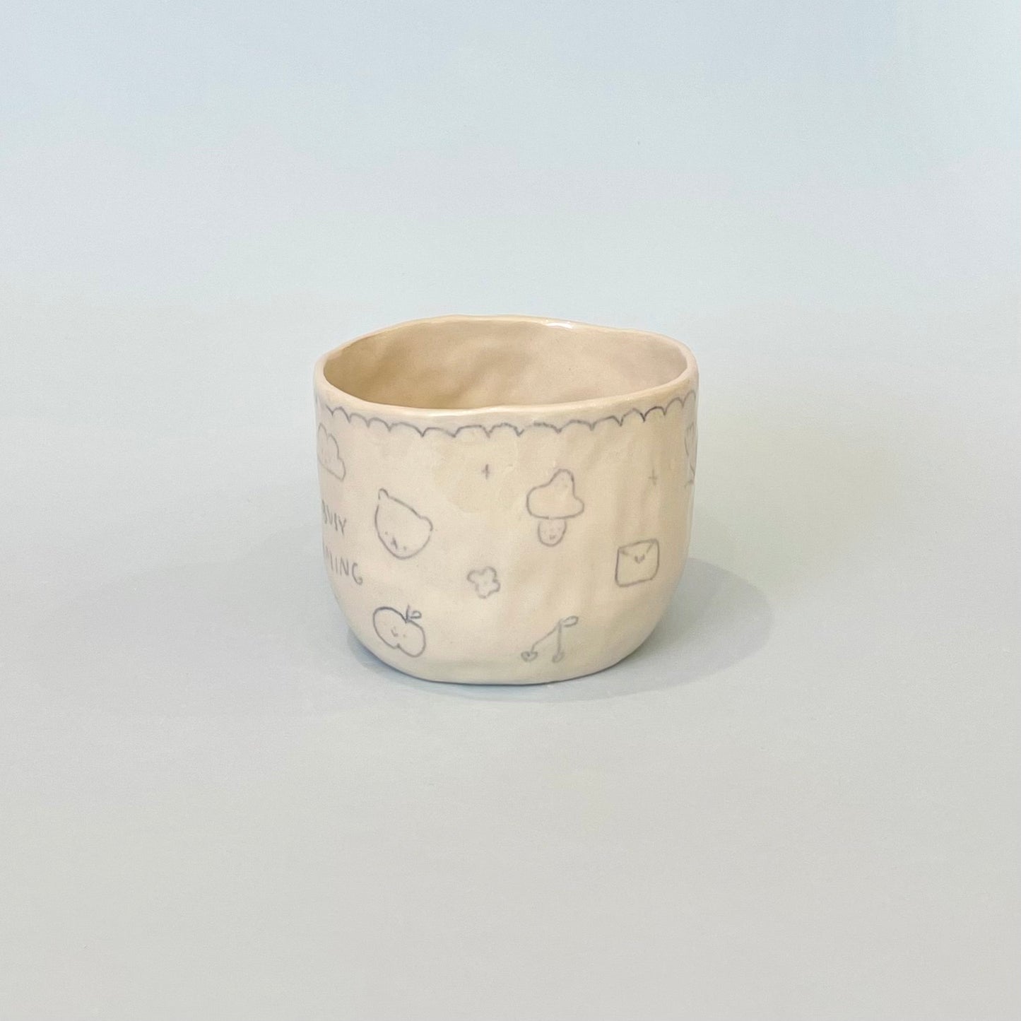 "I'm Busy Dreaming" Blue Scribble Mug