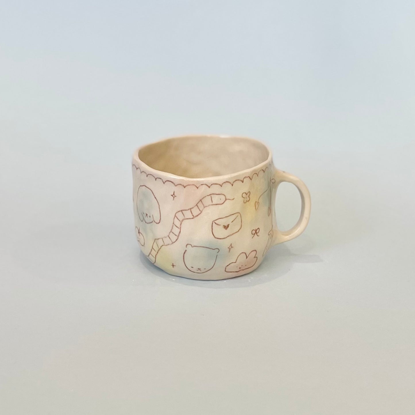 Bubblegum Brown Scribble Mug