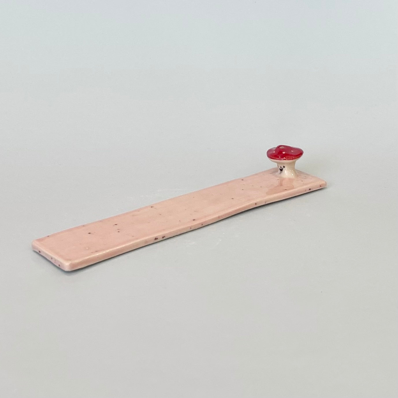 Mushroom Long Incense Holder Pink Speckle