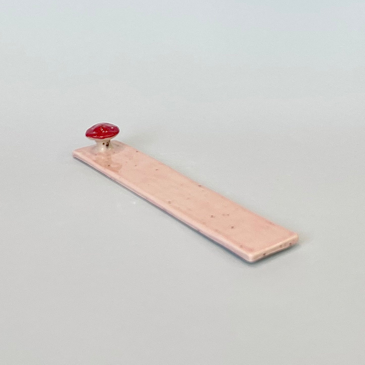 Mushroom Long Incense Holder Pink Speckle