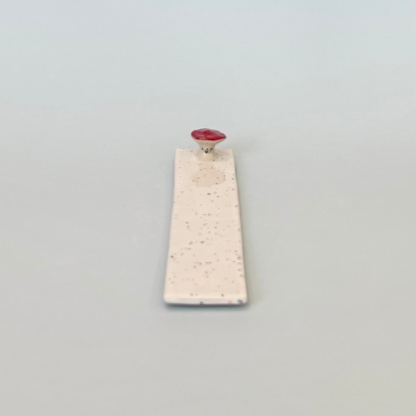 Mushroom Long Incense Holder White Speckle
