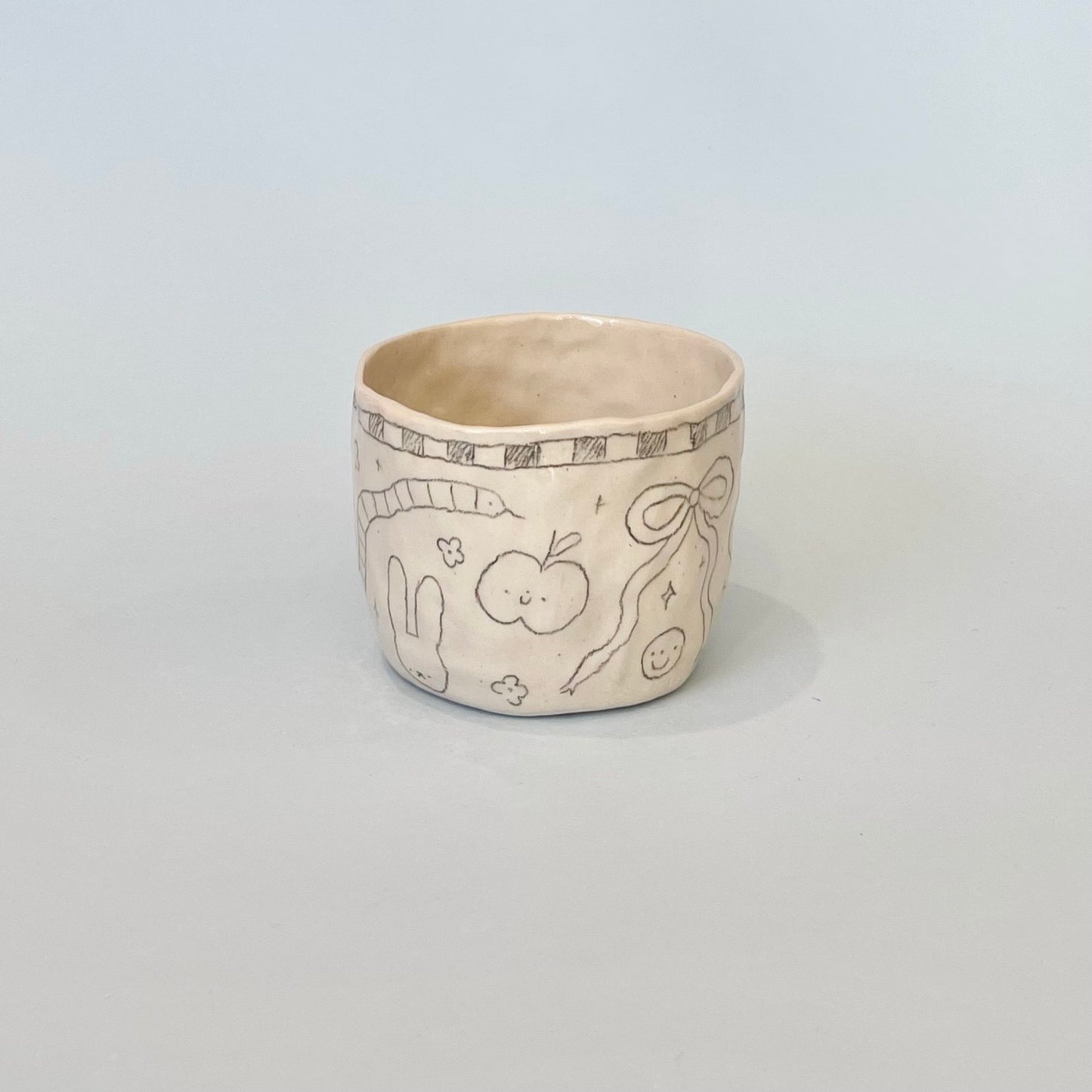 Black Checkerboard Scribble Mug