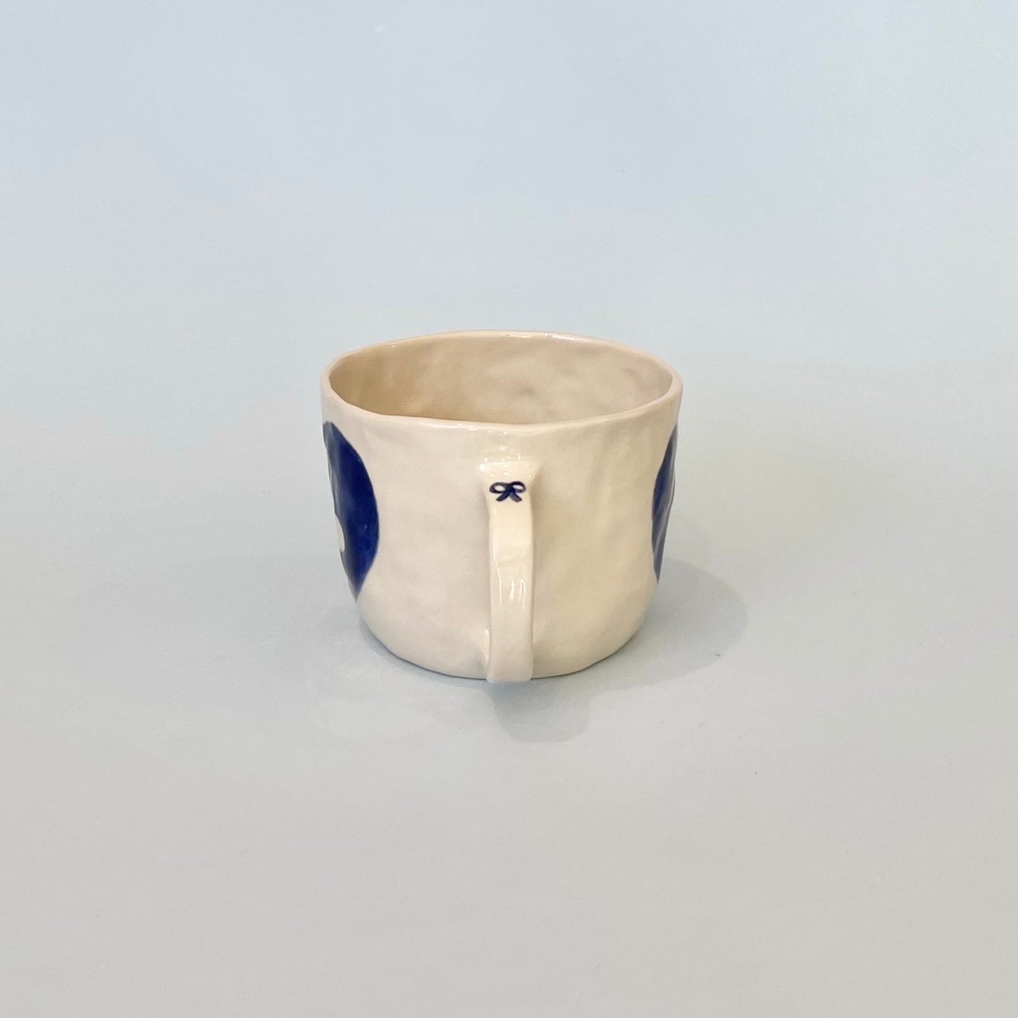 Navy Puppy and Cloud Heart Mug
