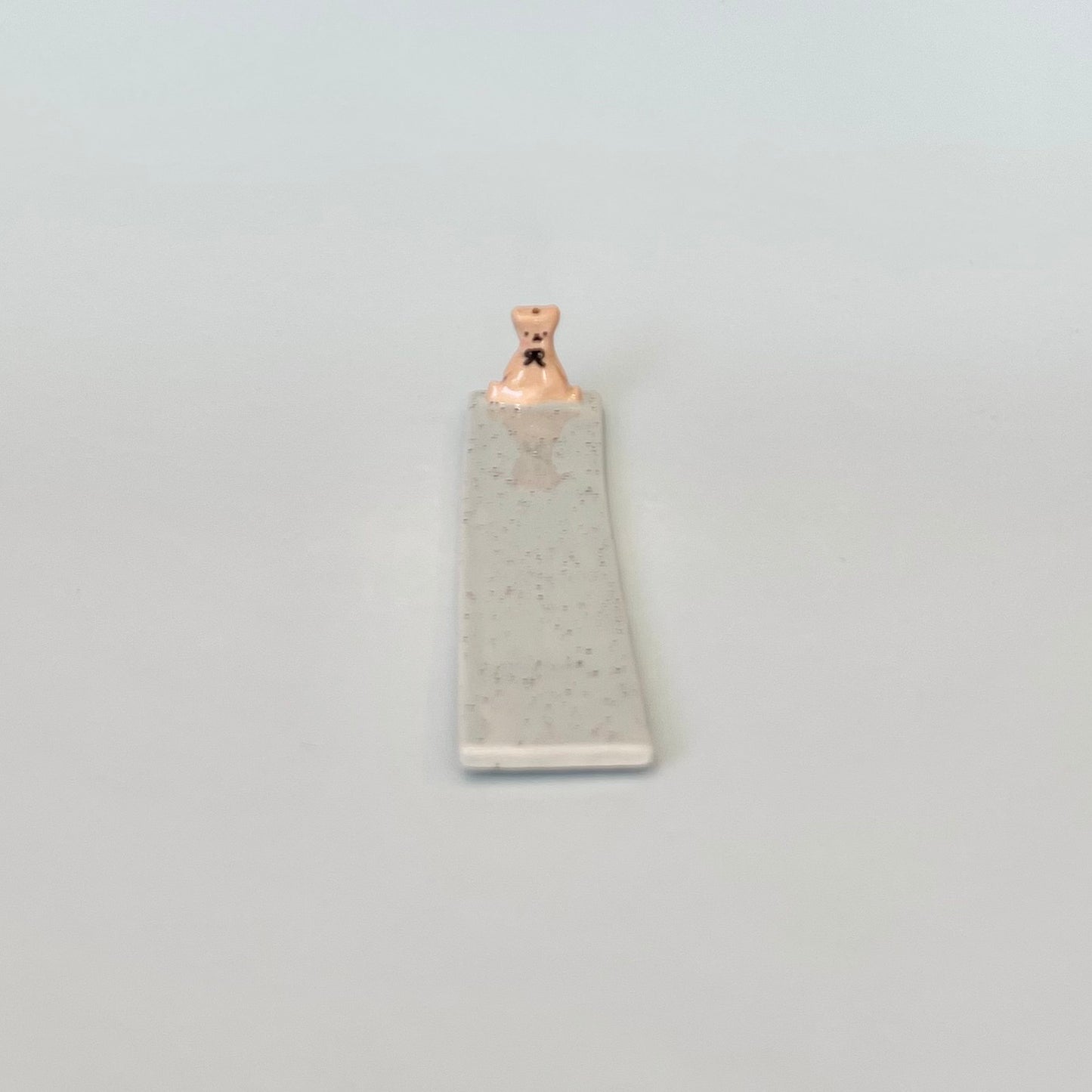 Teddy Long Incense Holder Blue Speckle