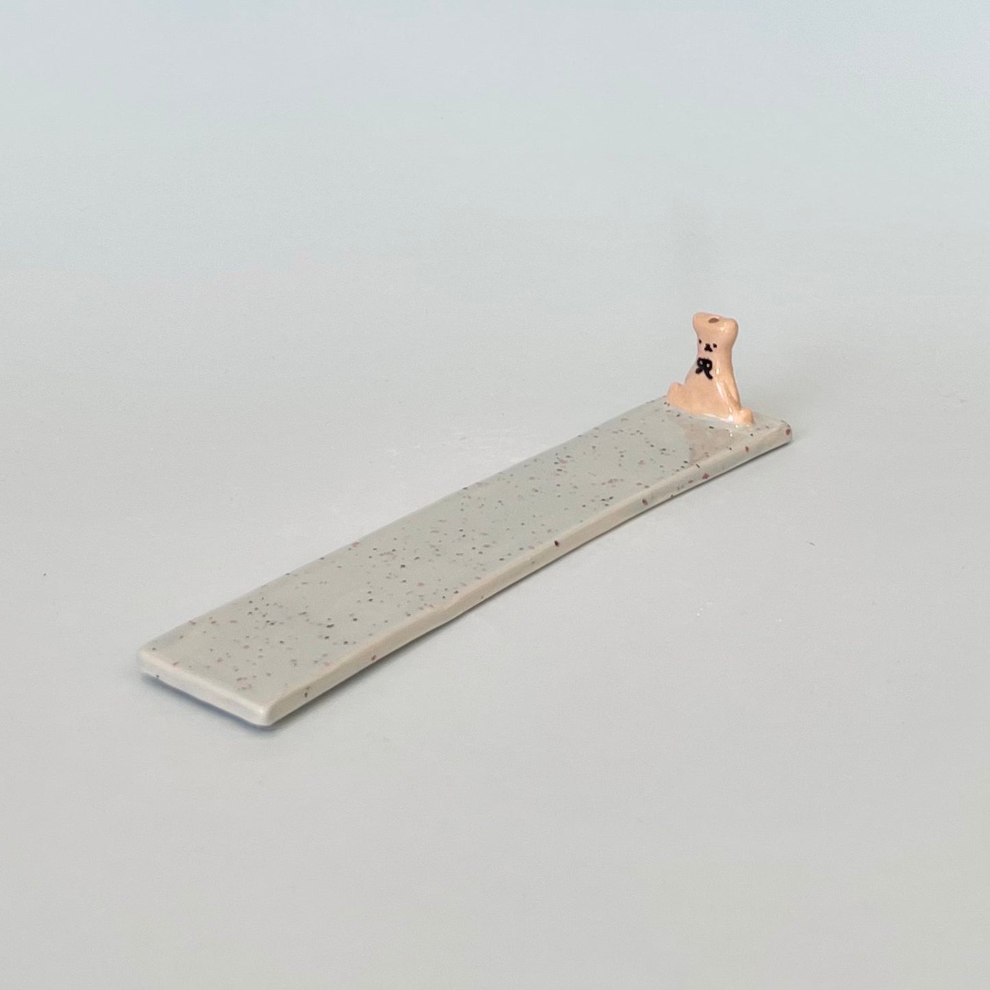 Teddy Long Incense Holder Blue Speckle