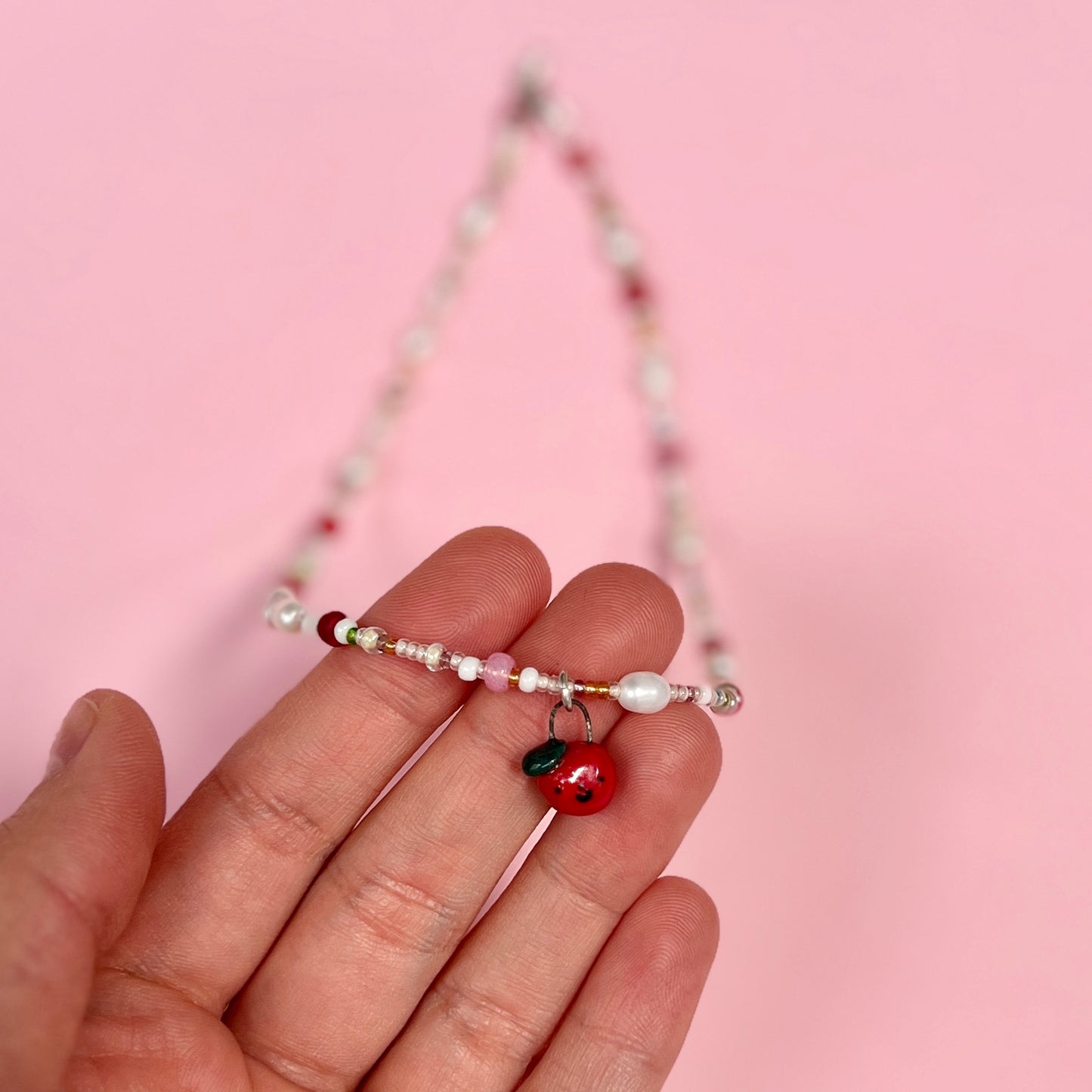 Teeny Apple Necklace