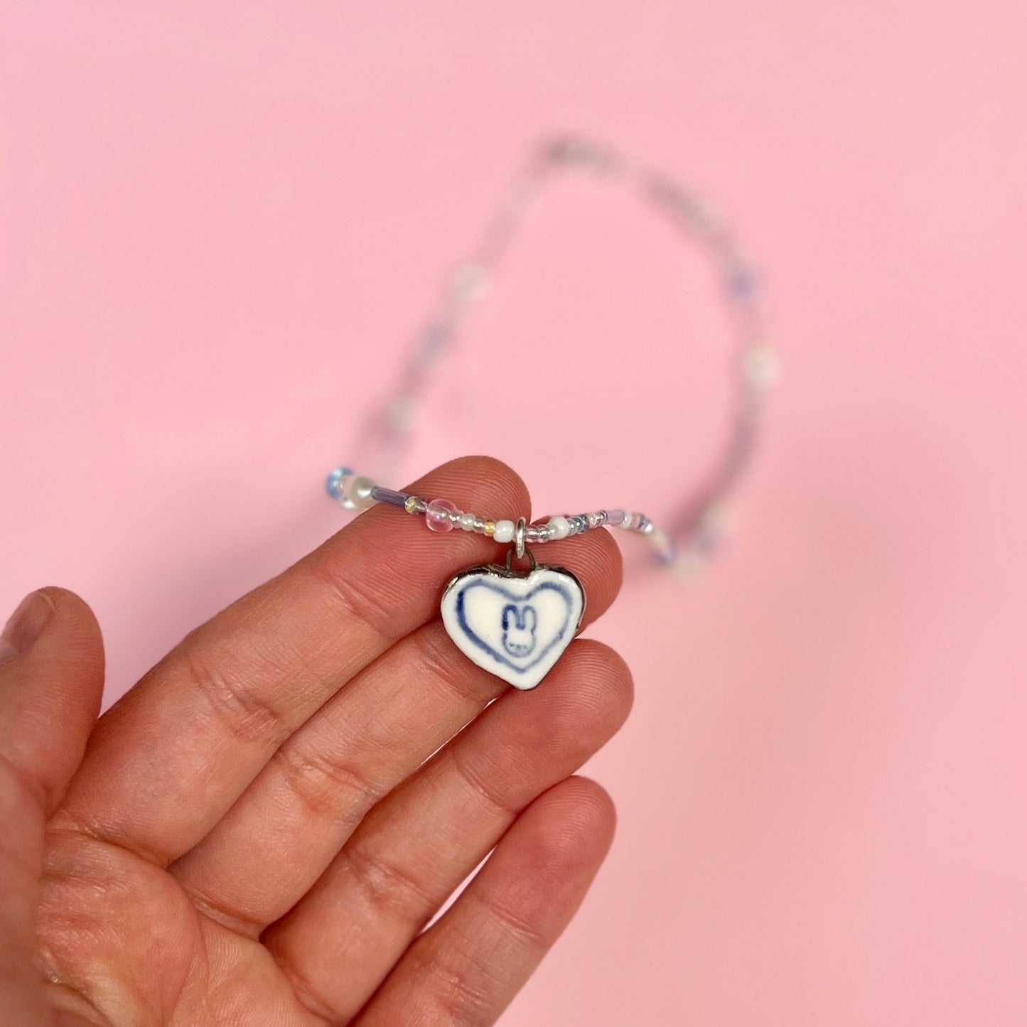 "Baby" Bunny Heart Necklace