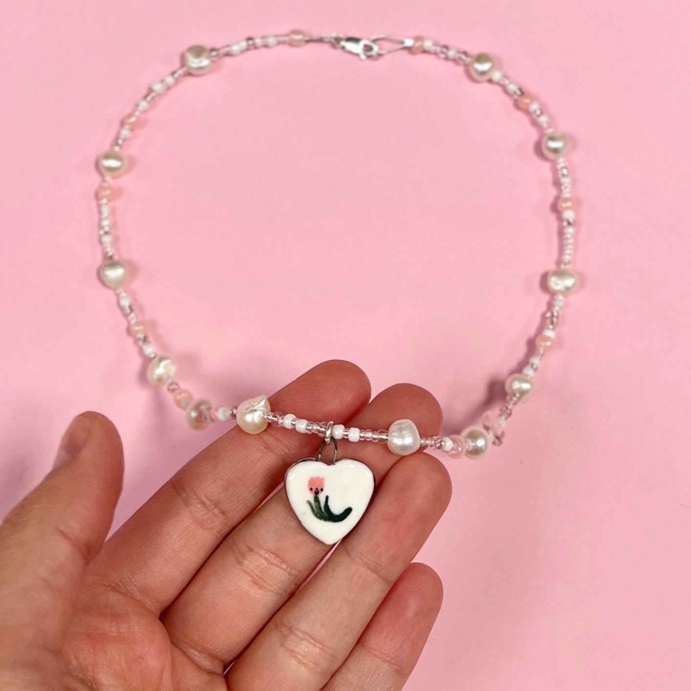 Tulip Heart Necklace