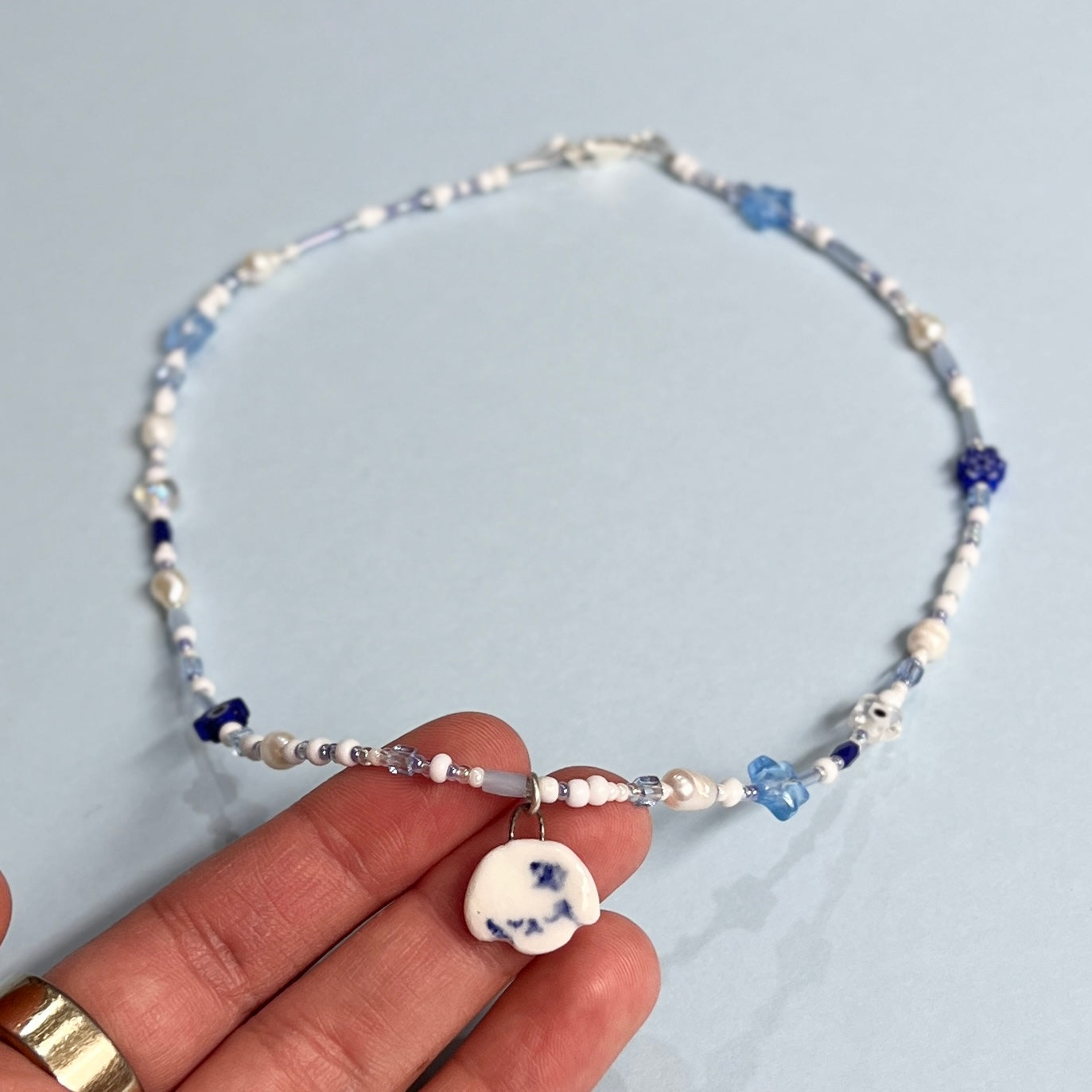Blue Puppy Necklace