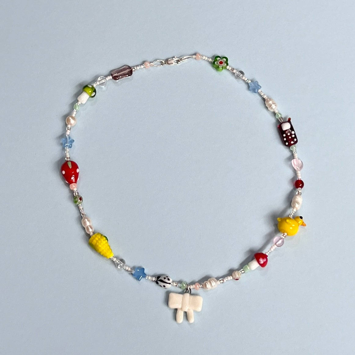 Ribbon Trinket Necklace