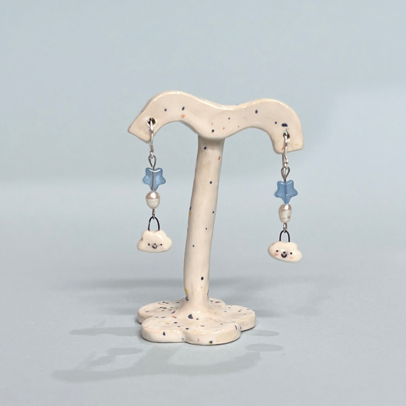 Pearly Star Cloud Earrings