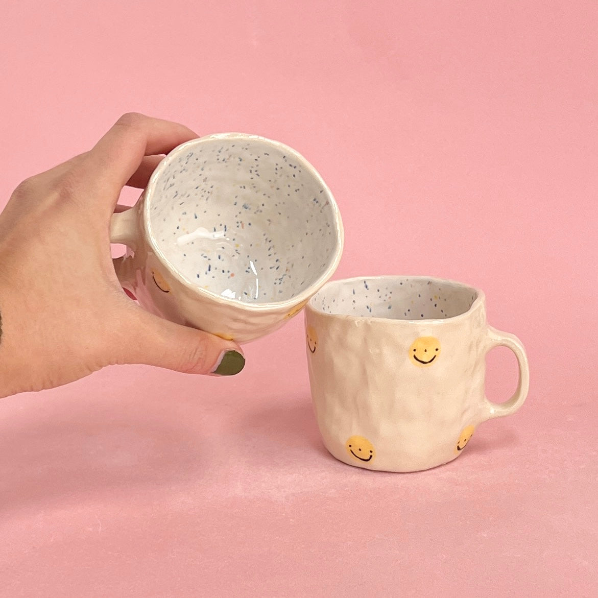 Smiley Speckle Mugs