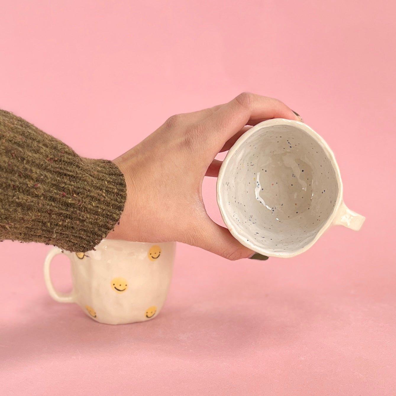Smiley Speckle Mugs