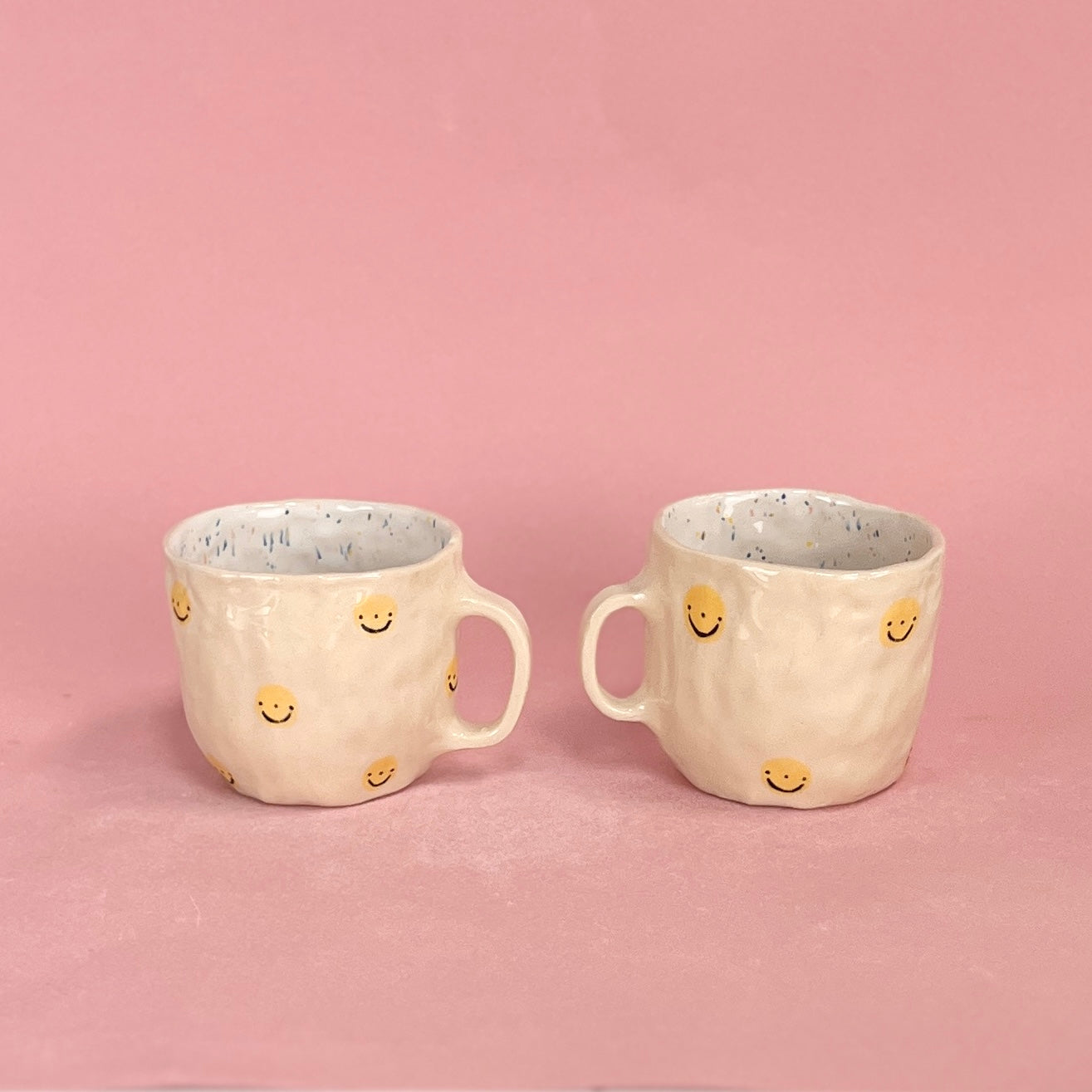 Smiley Speckle Mugs
