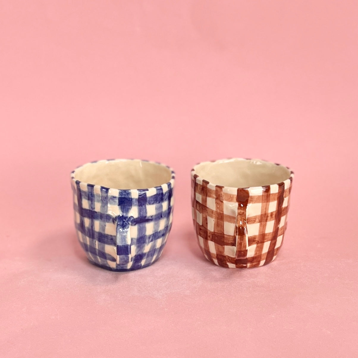 Gingham Mugs