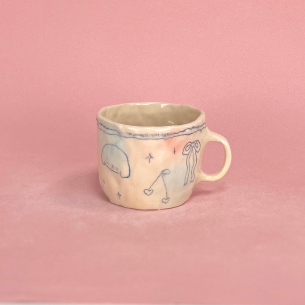 Bubblegum Blue Scribble Mug