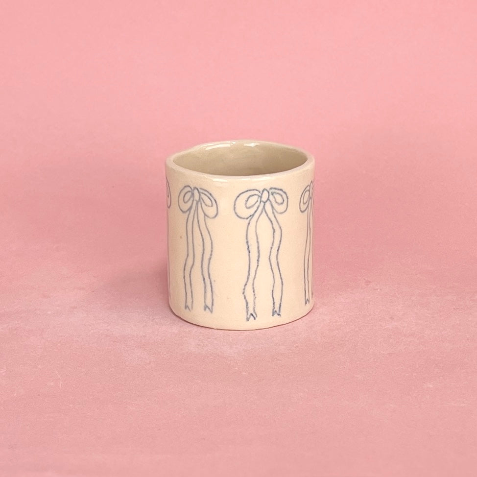 Scribble Bow Short Mug