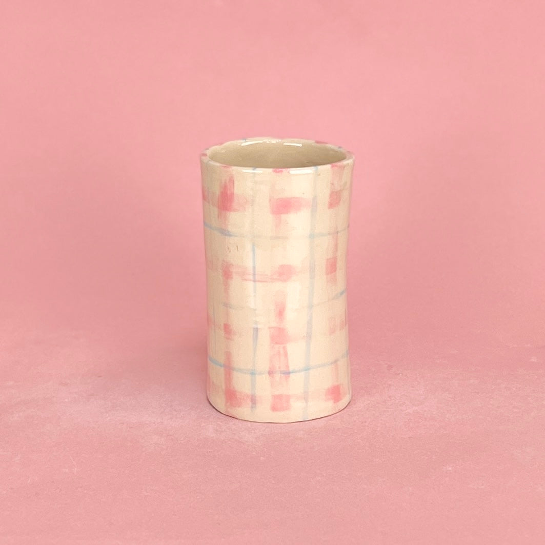 Gingham Tall Mug