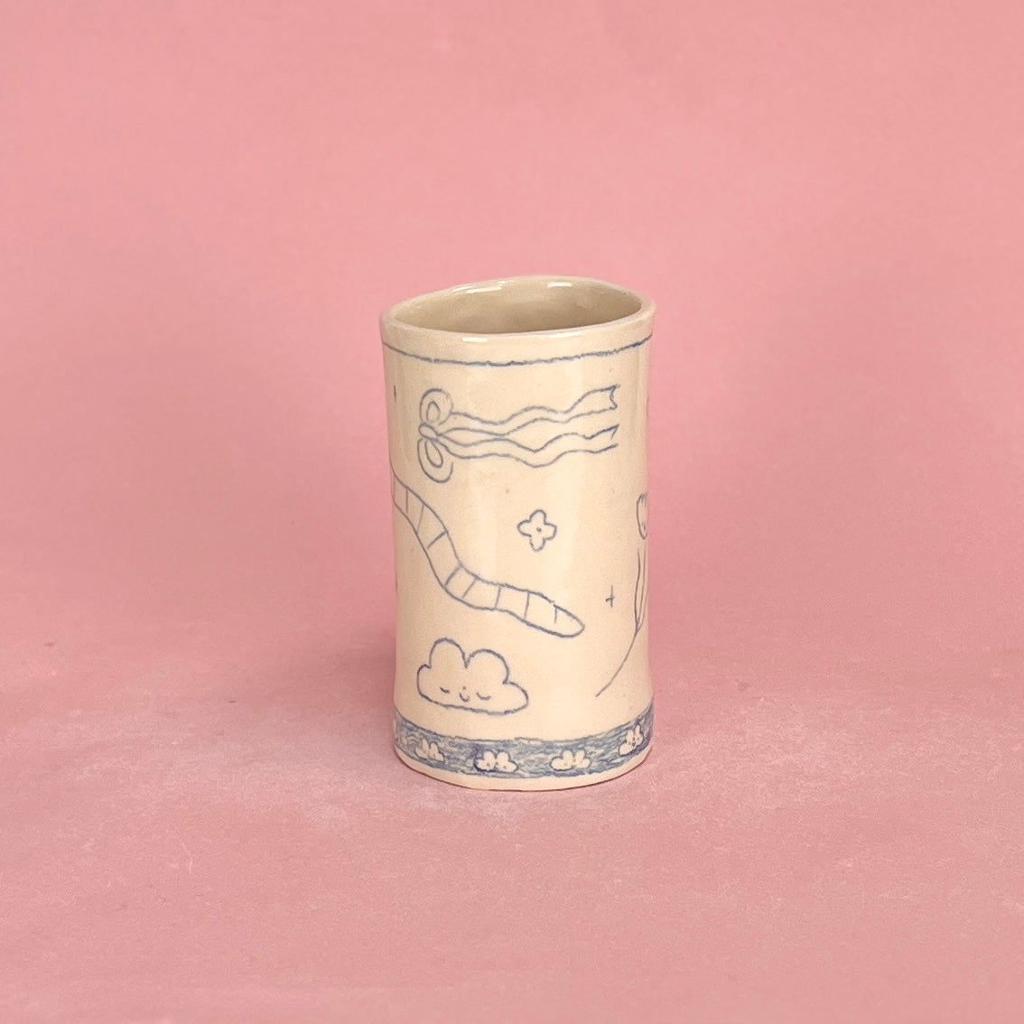 Clouds Scribble Tall Mug