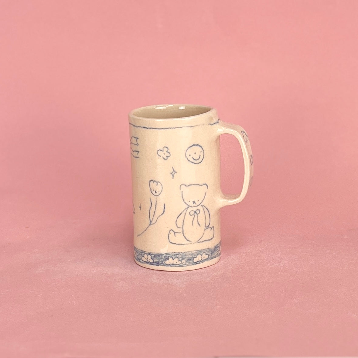 Clouds Scribble Tall Mug