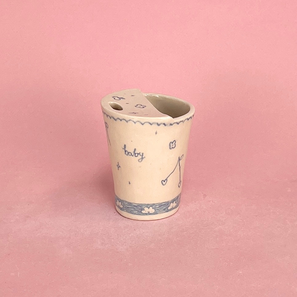 "baby" Clouds Scribble Travel Mug