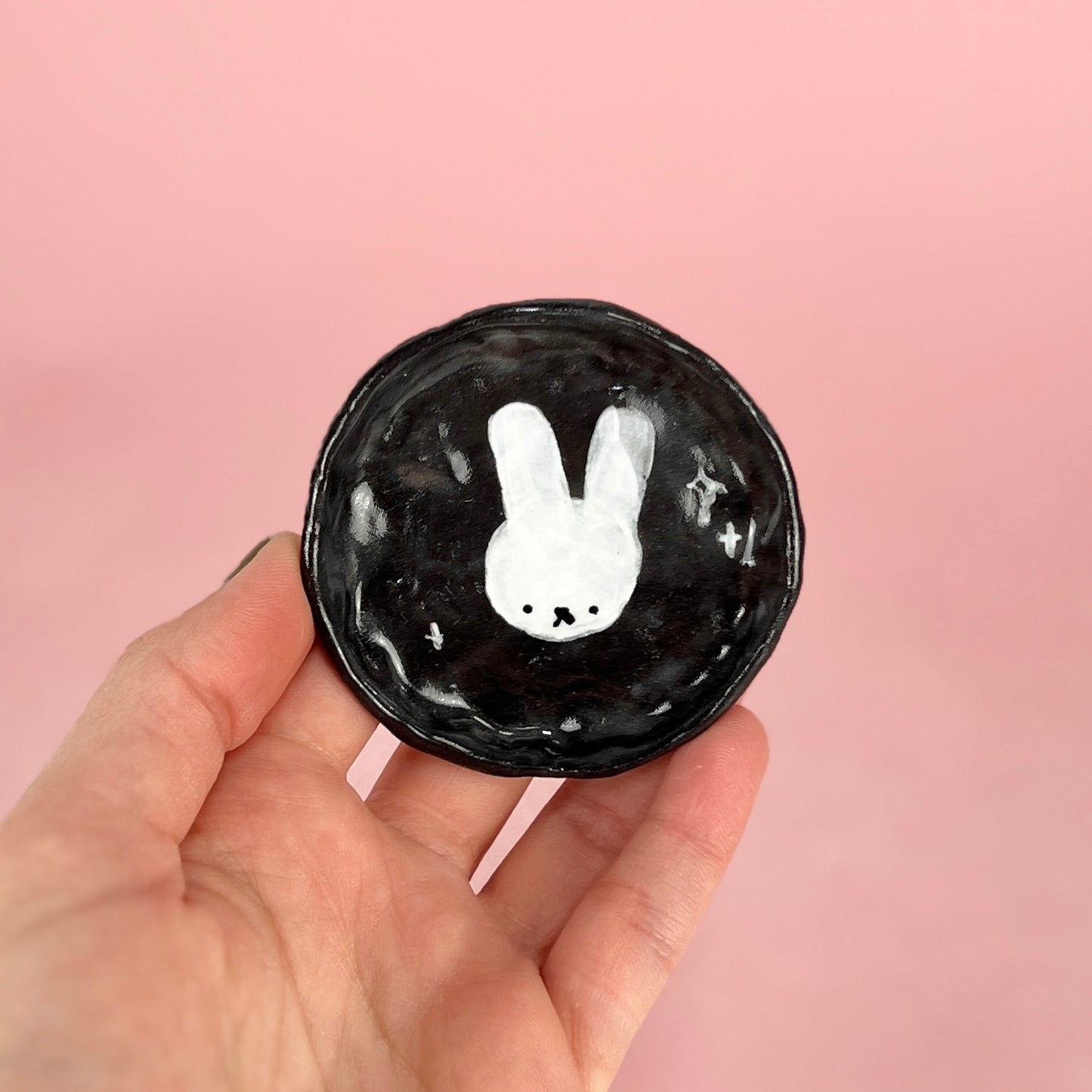 Black Bunny Trinket Dish