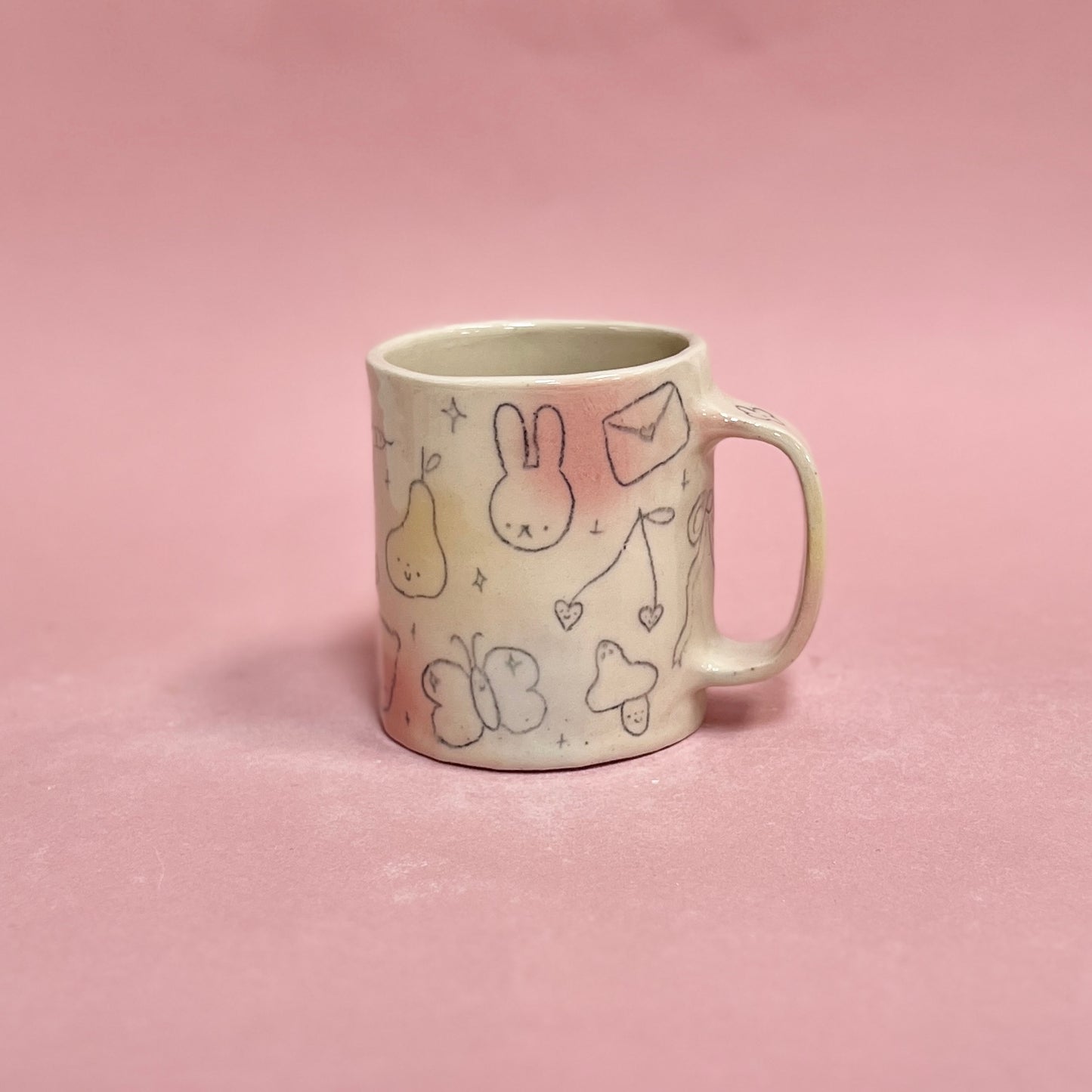 "I am gentle" Bubblegum Scribble Mug