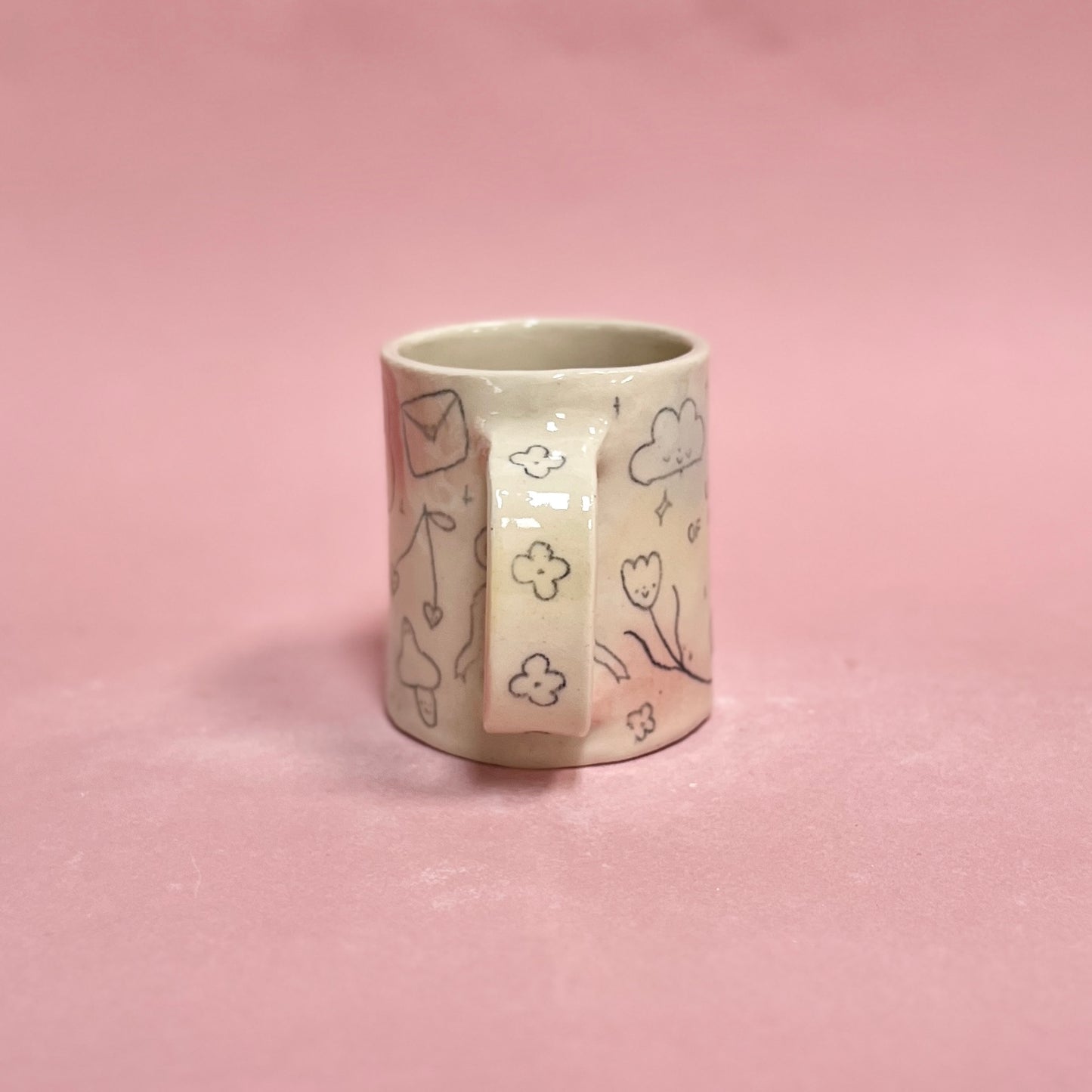 "I am gentle" Bubblegum Scribble Mug