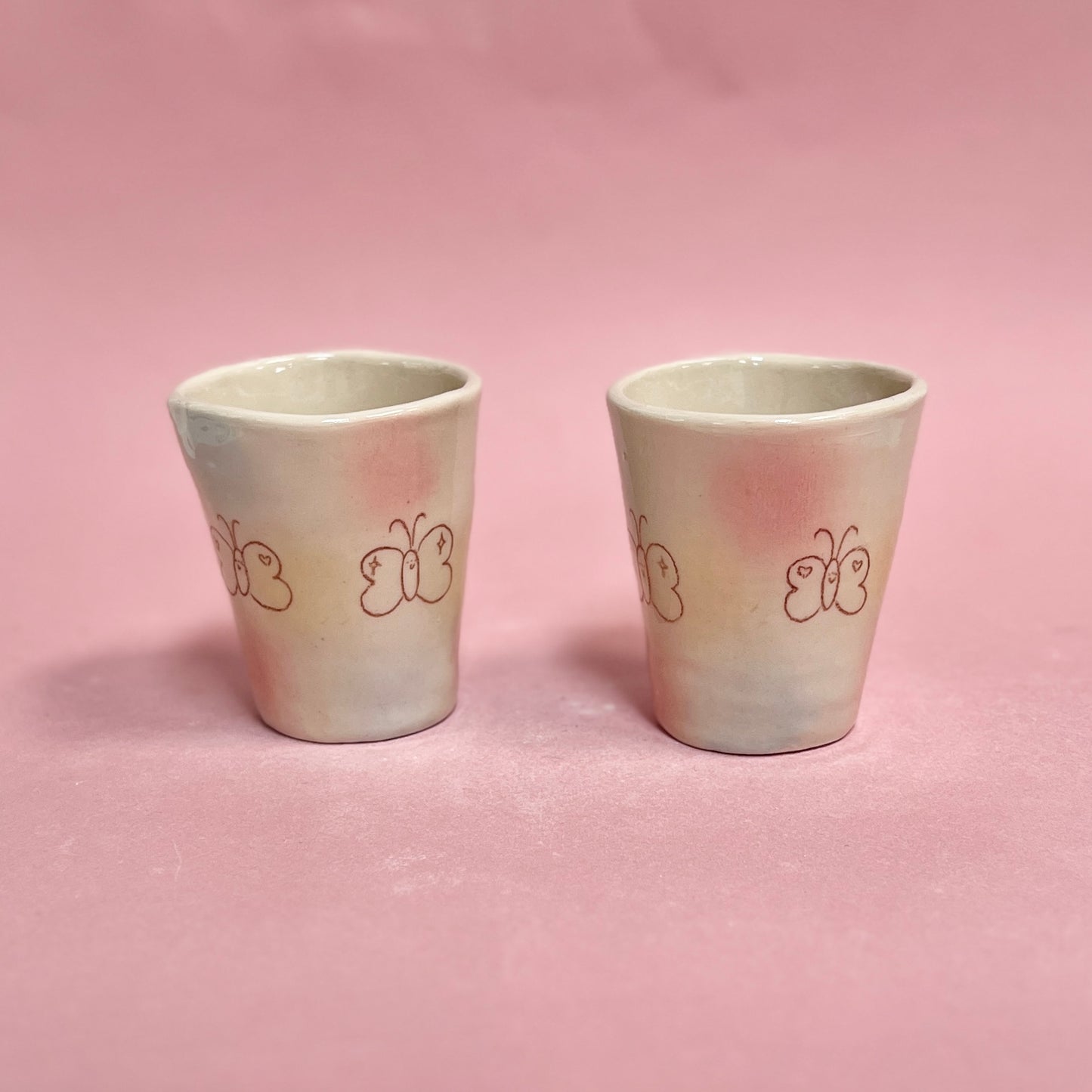 Bubblegum Butterfly Latte Cups