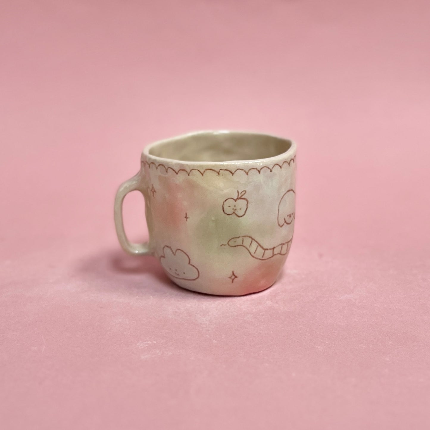 Bubblegum Brown Scribble Mug